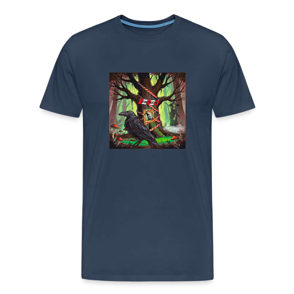 Männer Bio T-Shirt - Tatort Garten Baum - Navy