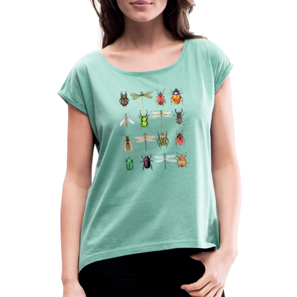 Frauen T-Shirt - Käfer - Minze meliert
