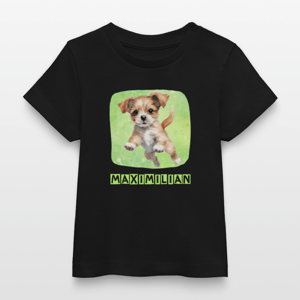 Bio-T-Shirt BABY Hund - Schwarz
