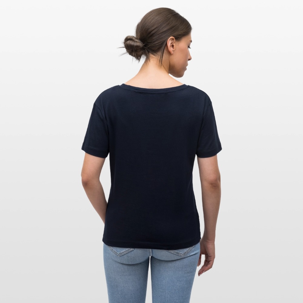 Frauen Bio-T-Shirt - Katze - Navy