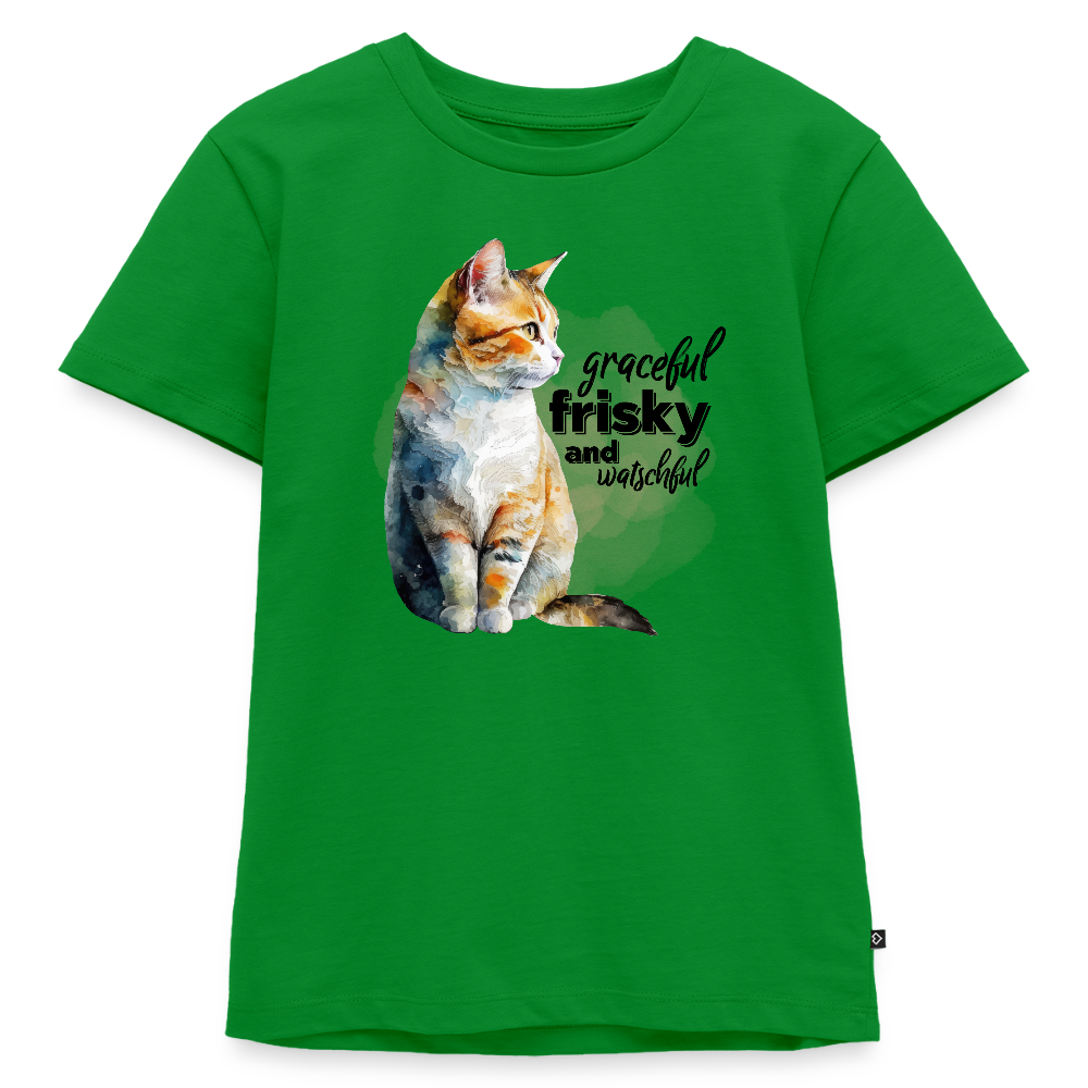 Kinder T-Shirt - graceful,frisky and watchful - Grün