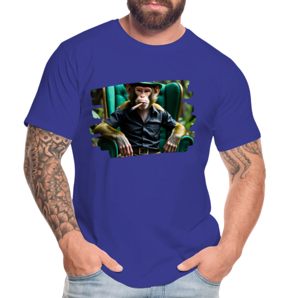 Männer Bio T-Shirt - Affe - Königsblau
