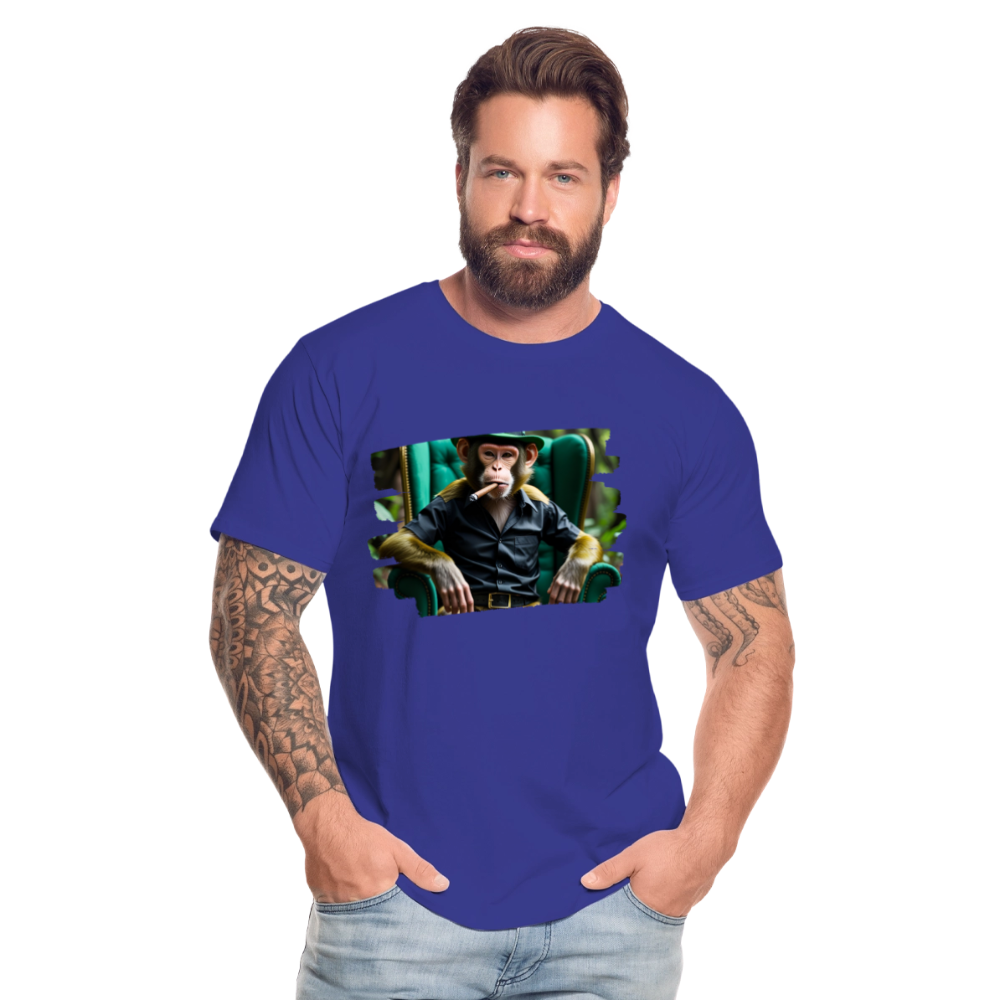 Männer Bio T-Shirt - Affe - Königsblau