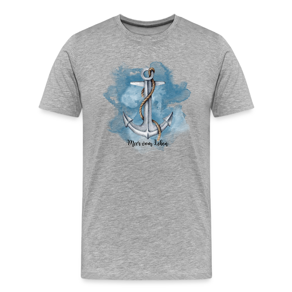 Männer Bio T-Shirt - MeerVomLeben - Grau meliert