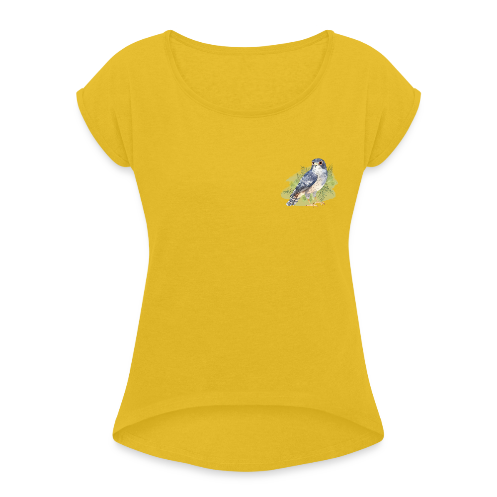 Frauen T-Shirt - Falke - Senfgelb