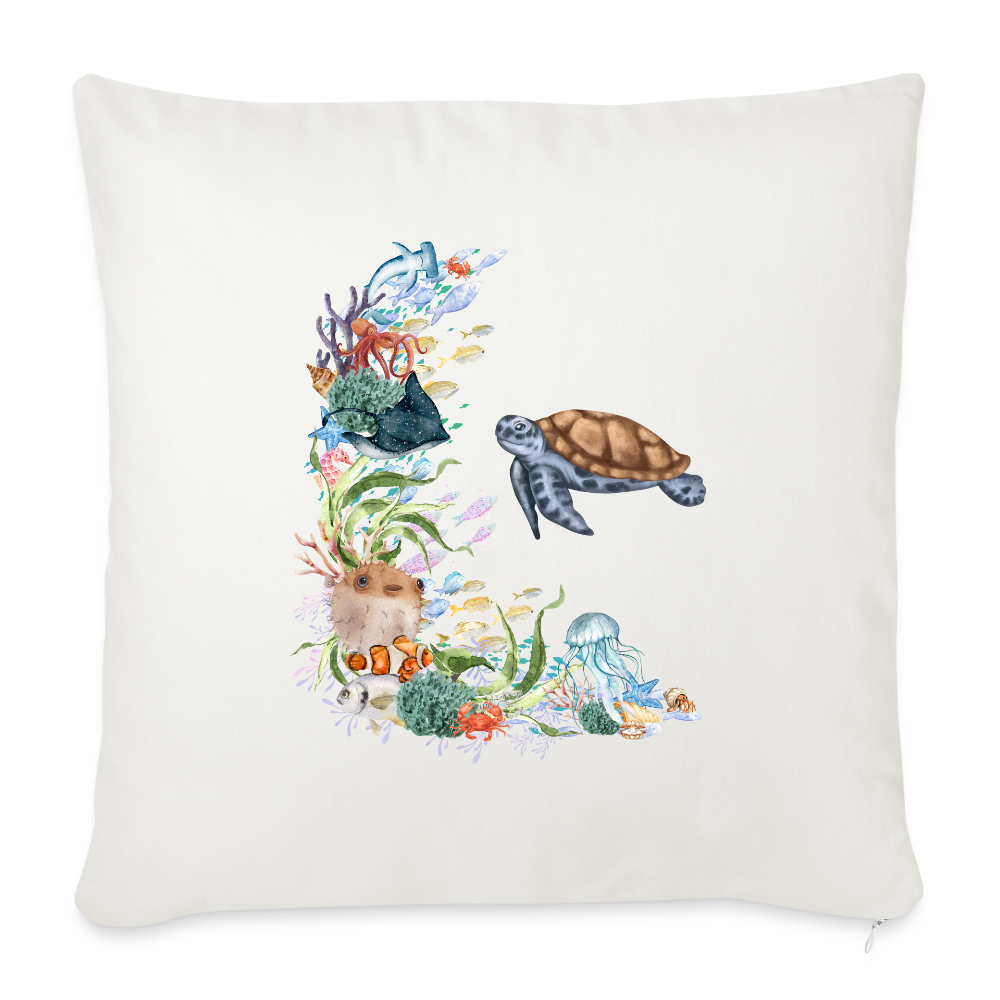 Sofakissen mit Füllung 44 x 44 cm - Naturweiß 
