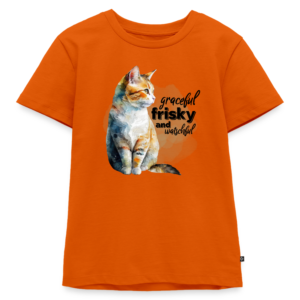 Kinder T-Shirt - graceful,frisky and watchful - Orange 