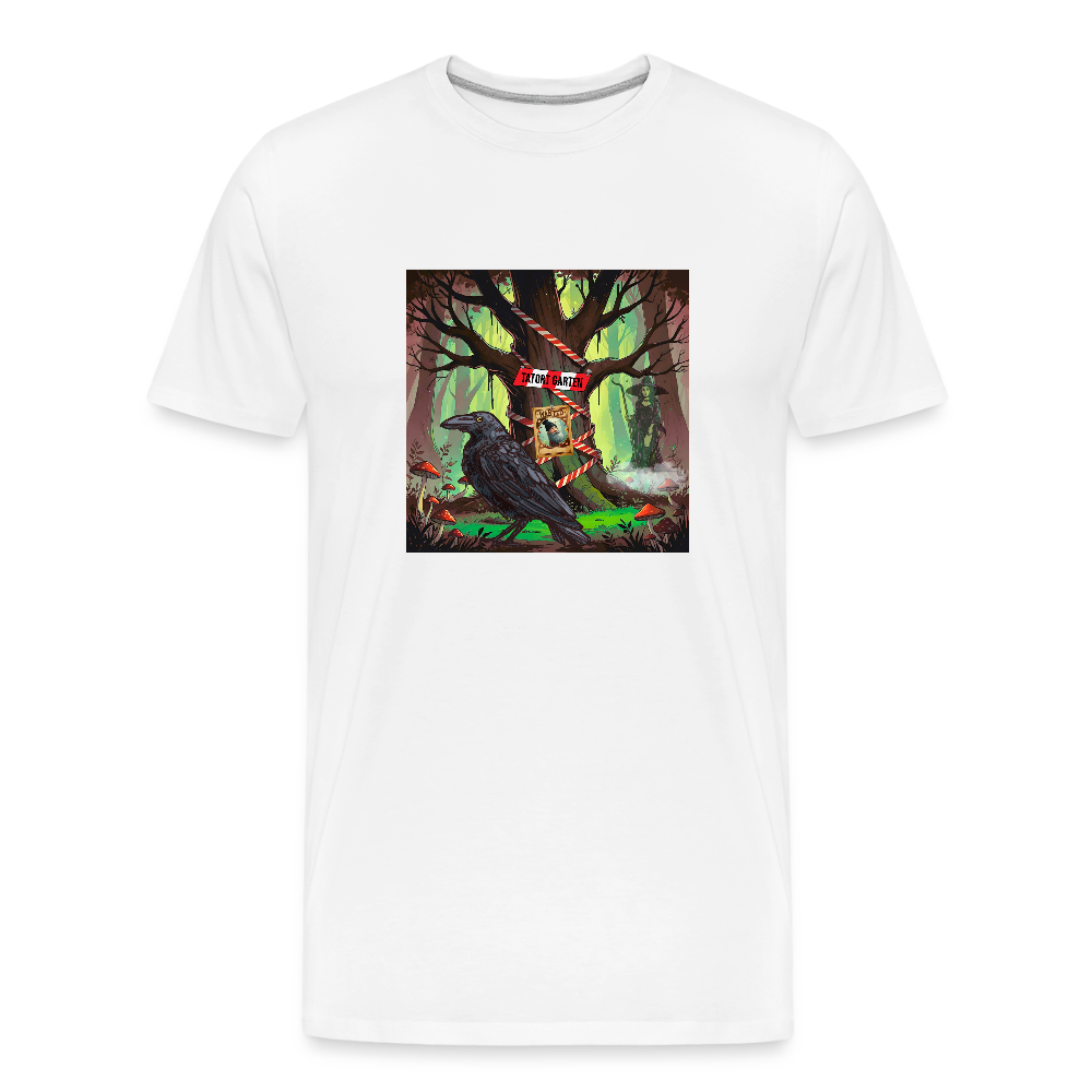 Männer Bio T-Shirt - Tatort Garten Baum - Weiß