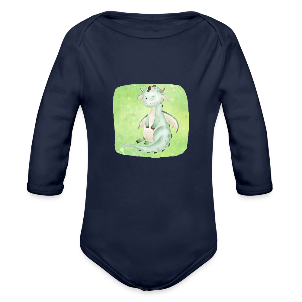 Langarmbody  - Baby Drache - Dunkelnavy