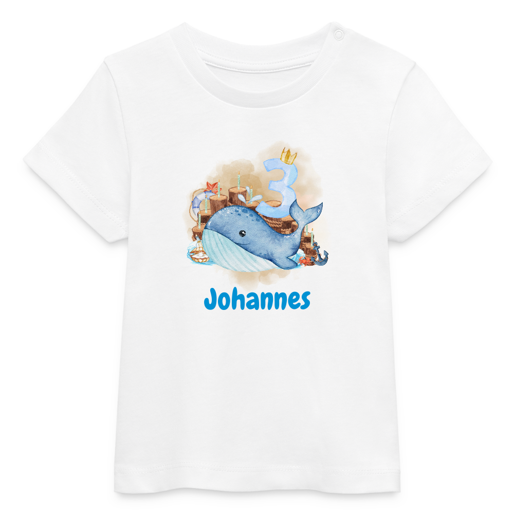 Baby Bio-T-Shirt - 3.Geburtstag - Weiß