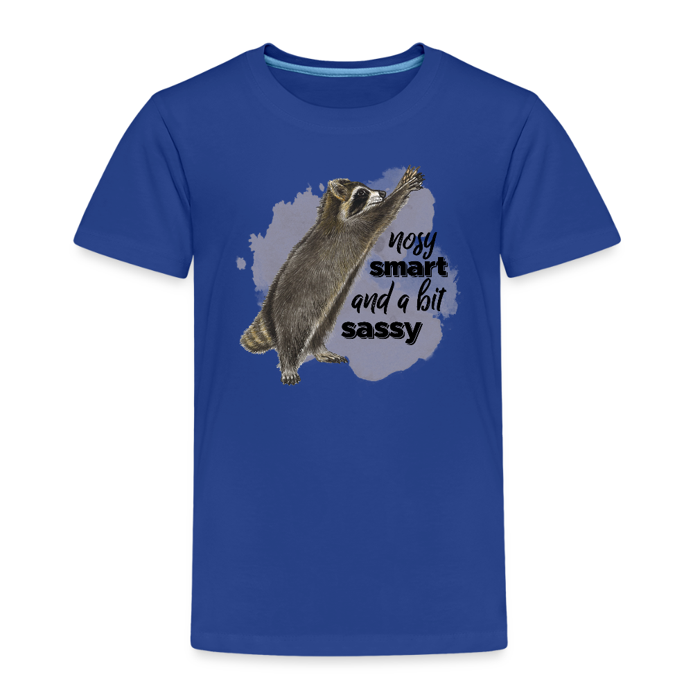 Kinder T-Shirt - nosy smart and a bit sassy - Königsblau