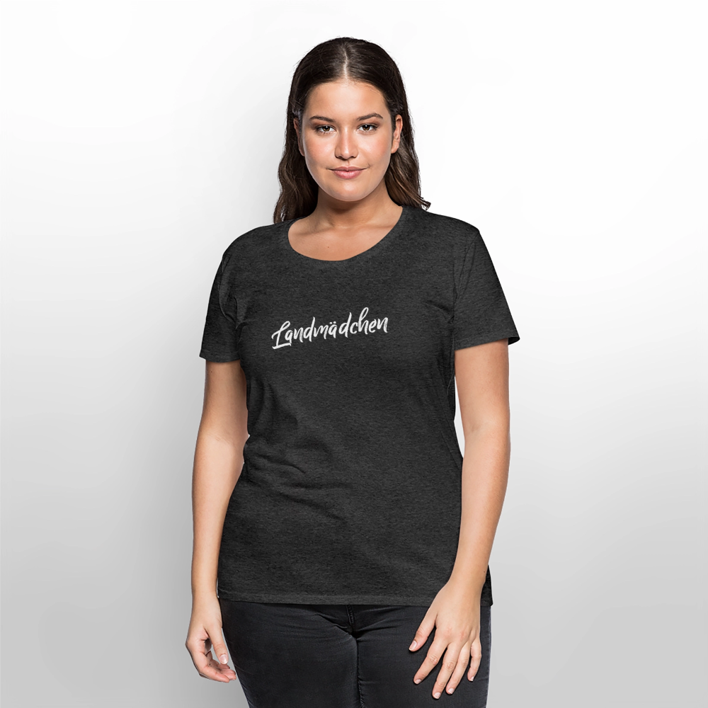 Frauen BIO T-Shirt - Landmädchen - Anthrazit meliert
