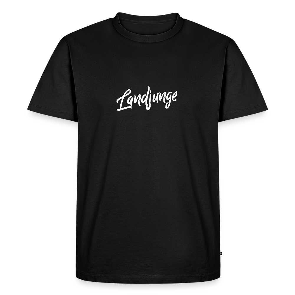 Männer BIO T-Shirt -Landjunge - Schwarz