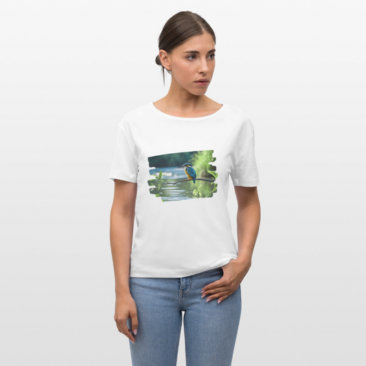 Frauen Bio-T-Shirt - Eisvogel - Weiß
