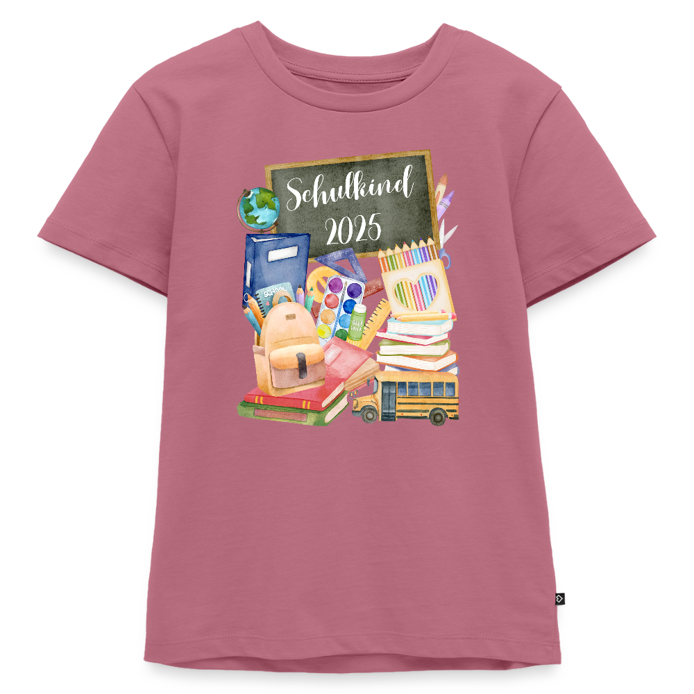 Kinder T-Shirt - Schulkind 2025 *Personalisierbar* - Mauve