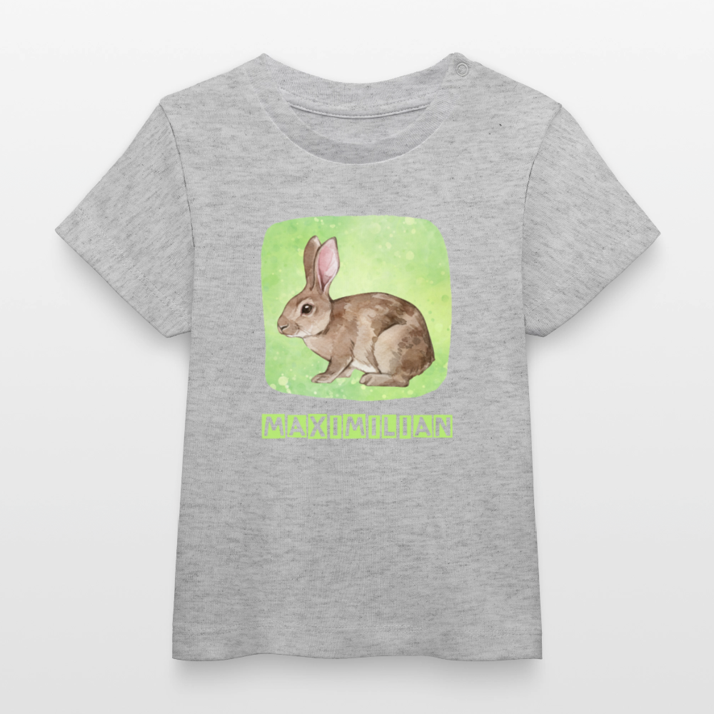 Bio-T-Shirt BABY Hase - Grau meliert