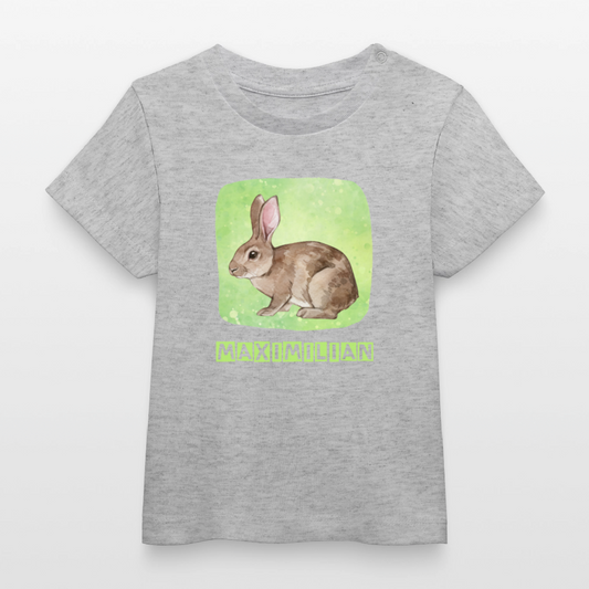 Bio-T-Shirt BABY Hase - Grau meliert