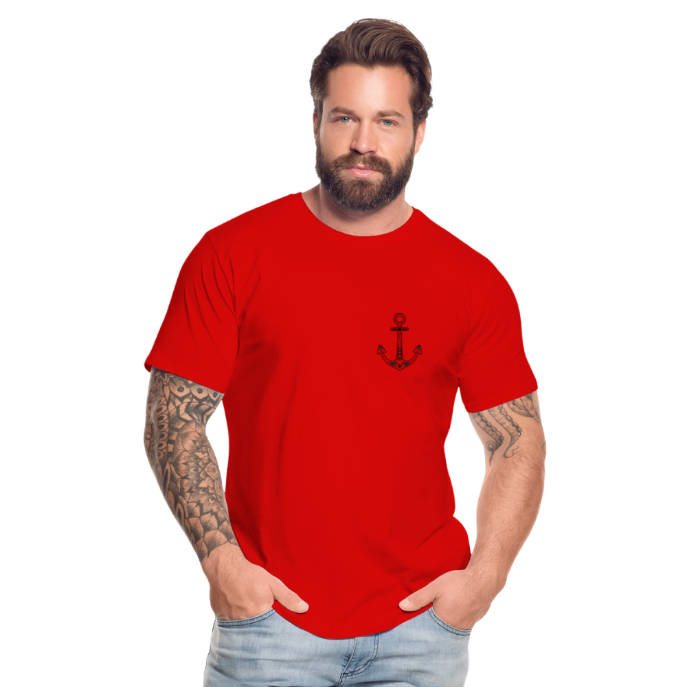 Männer Bio T-Shirt - Anker - Rot