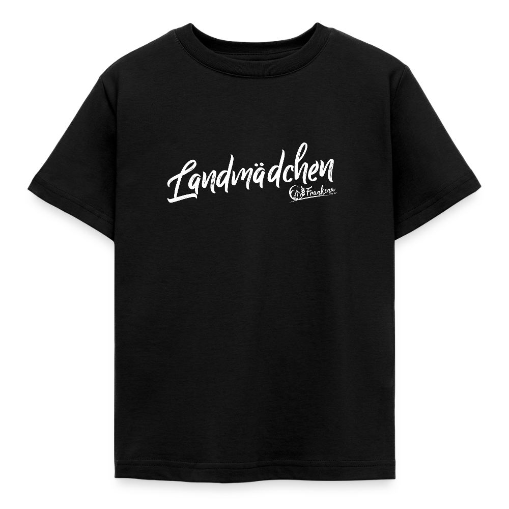 Kinder T-Shirt -Landmädchen - Schwarz