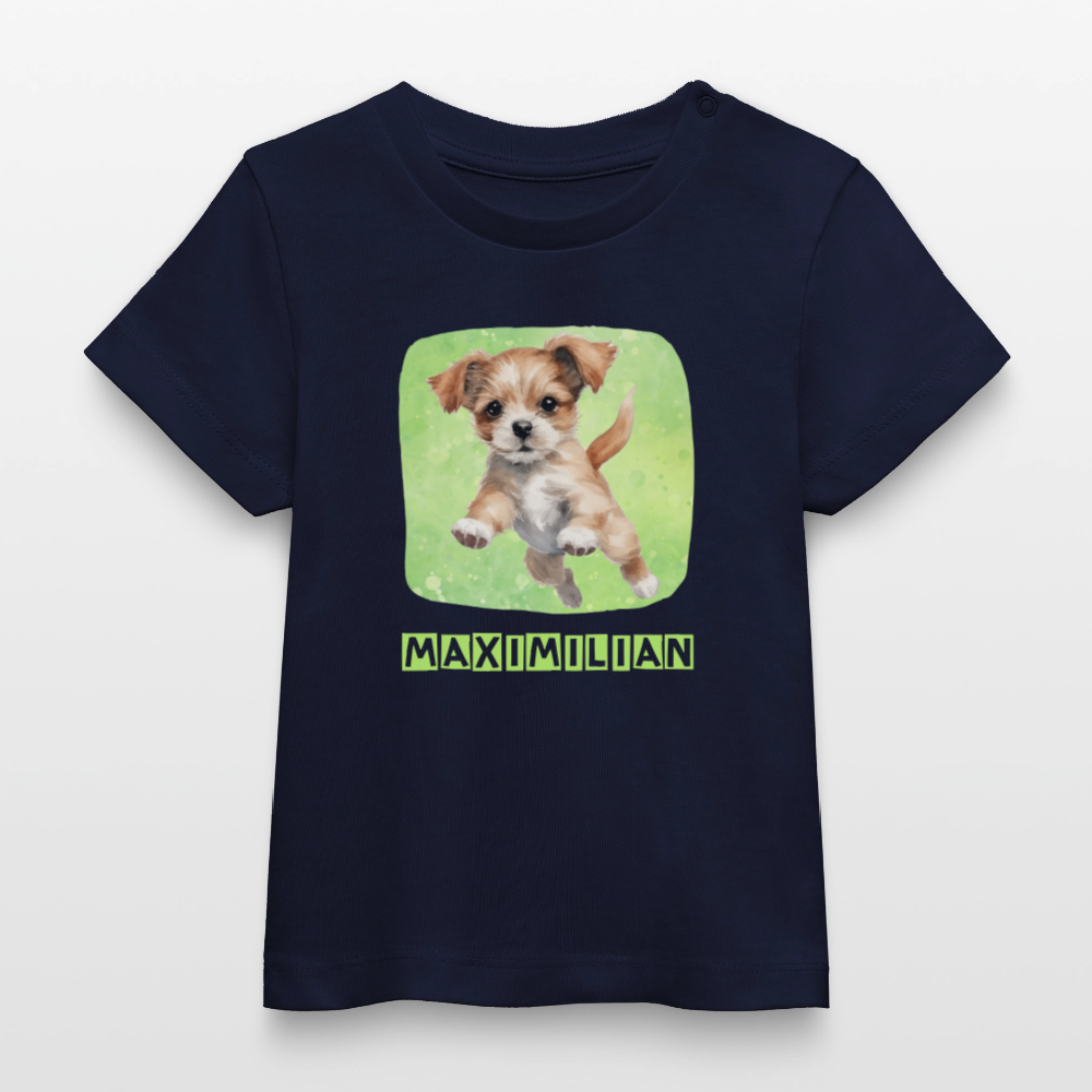 Bio-T-Shirt BABY Hund - Navy