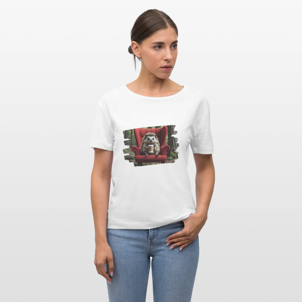 Frauen Bio-T-Shirt - Igel - Weiß