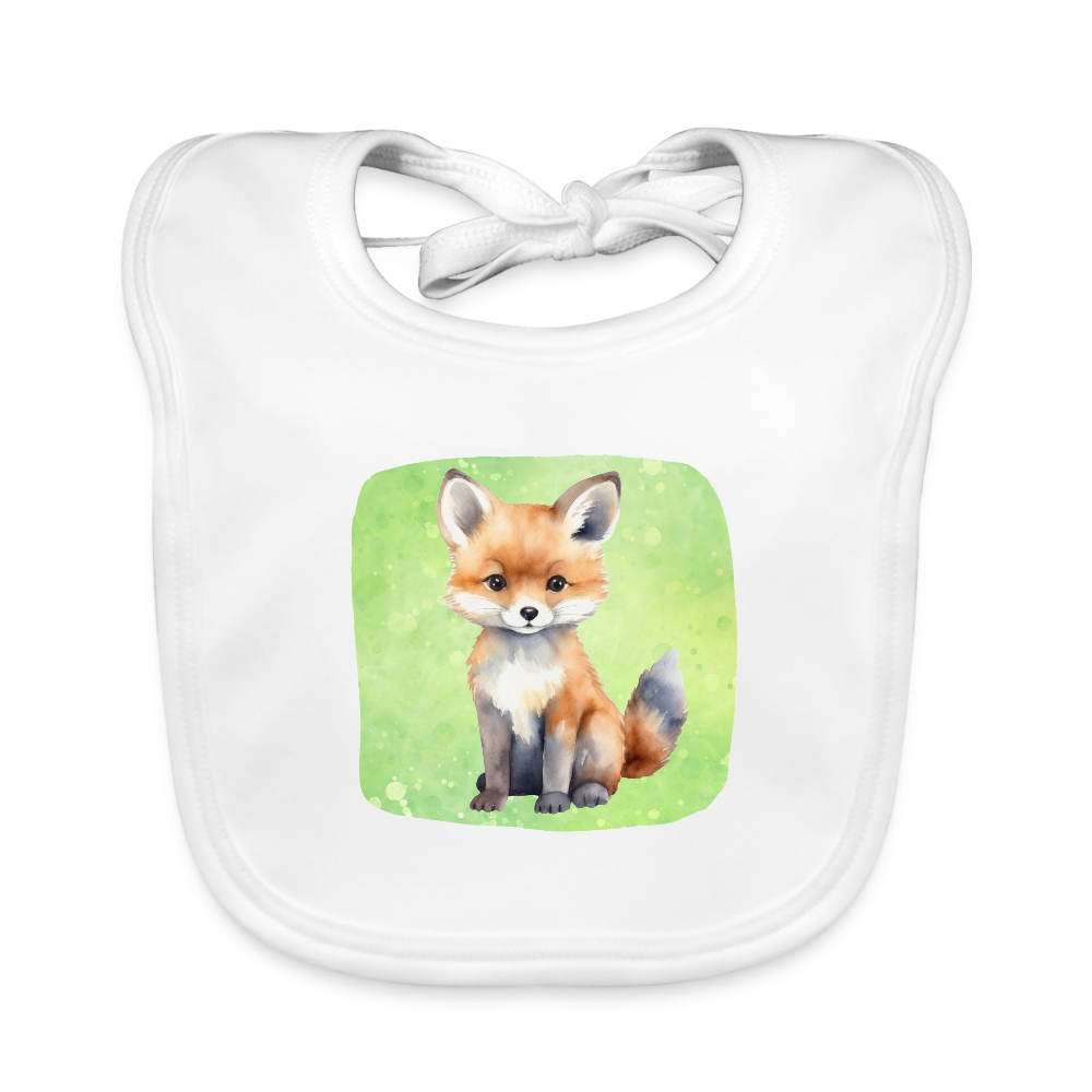 Baby Bio-Lätzchen - Baby Fuchs - Weiß