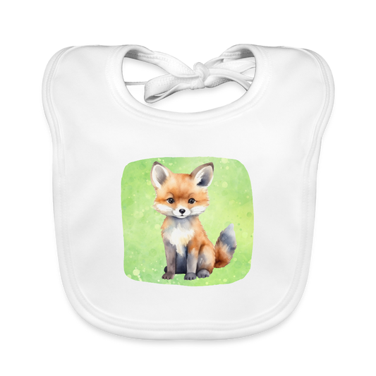 Baby Bio-Lätzchen - Baby Fuchs - Weiß