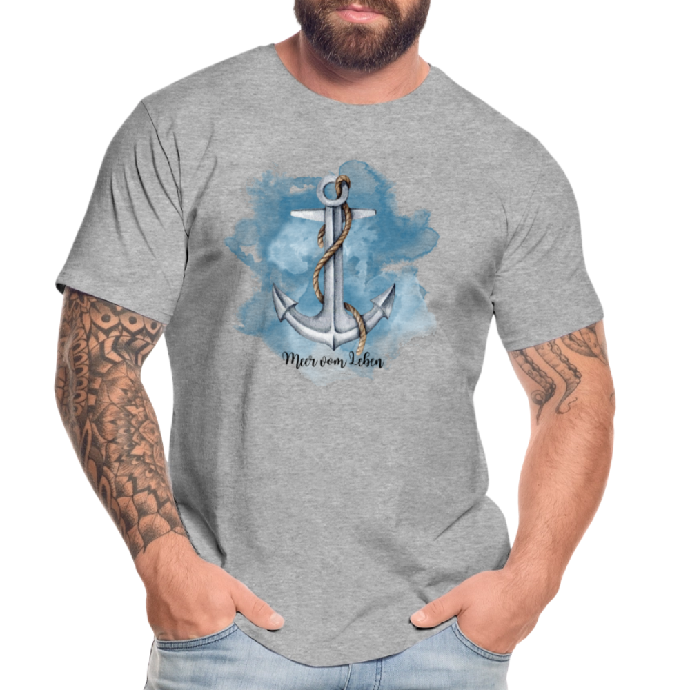Männer Bio T-Shirt - MeerVomLeben - Grau meliert