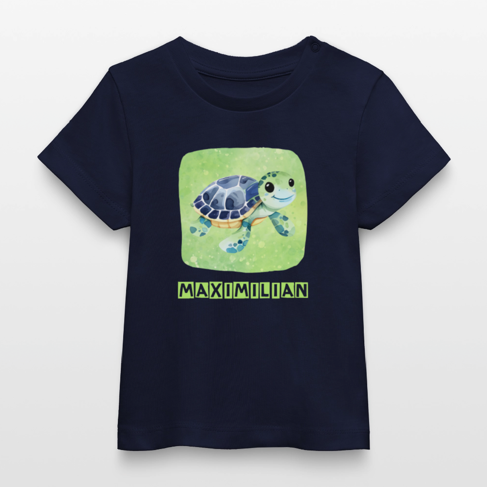 Bio-T-Shirt BABY Schildkröte - Navy