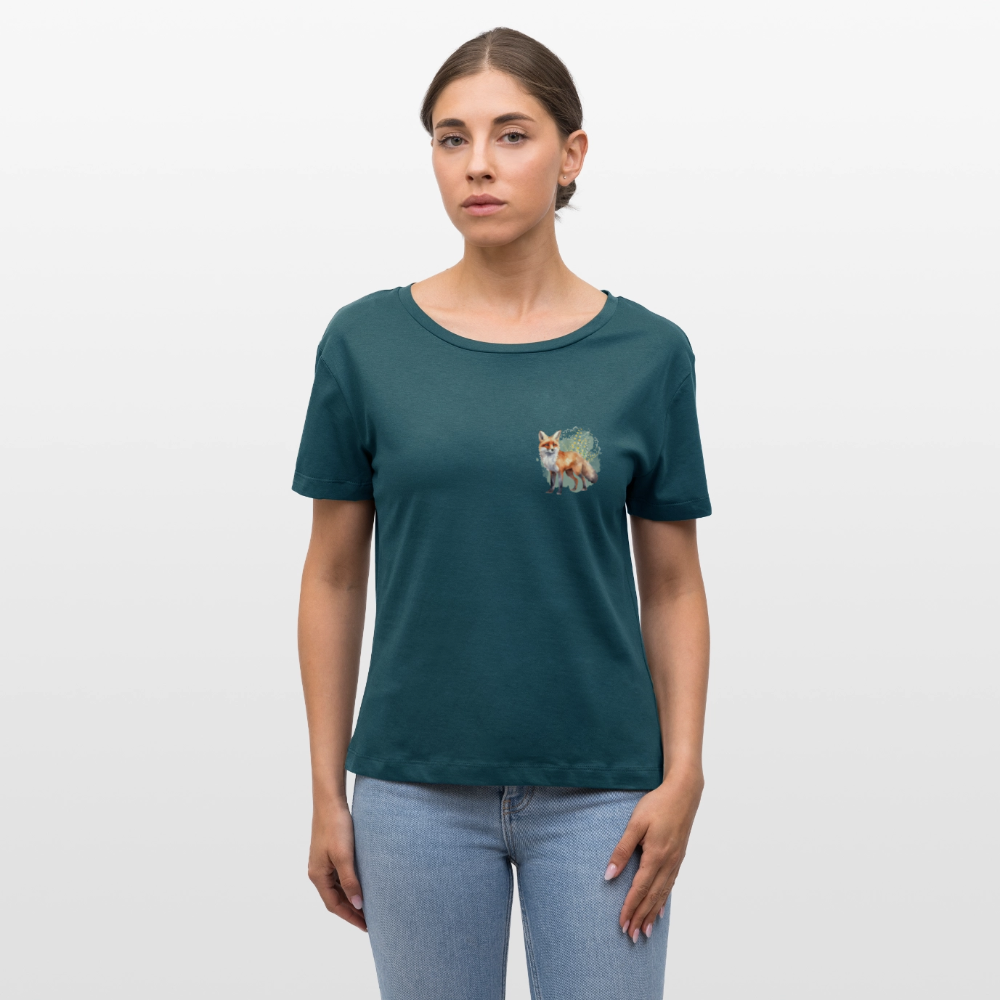 Frauen Bio-T-Shirt - FuchsLiebe - Dunkles Petrol