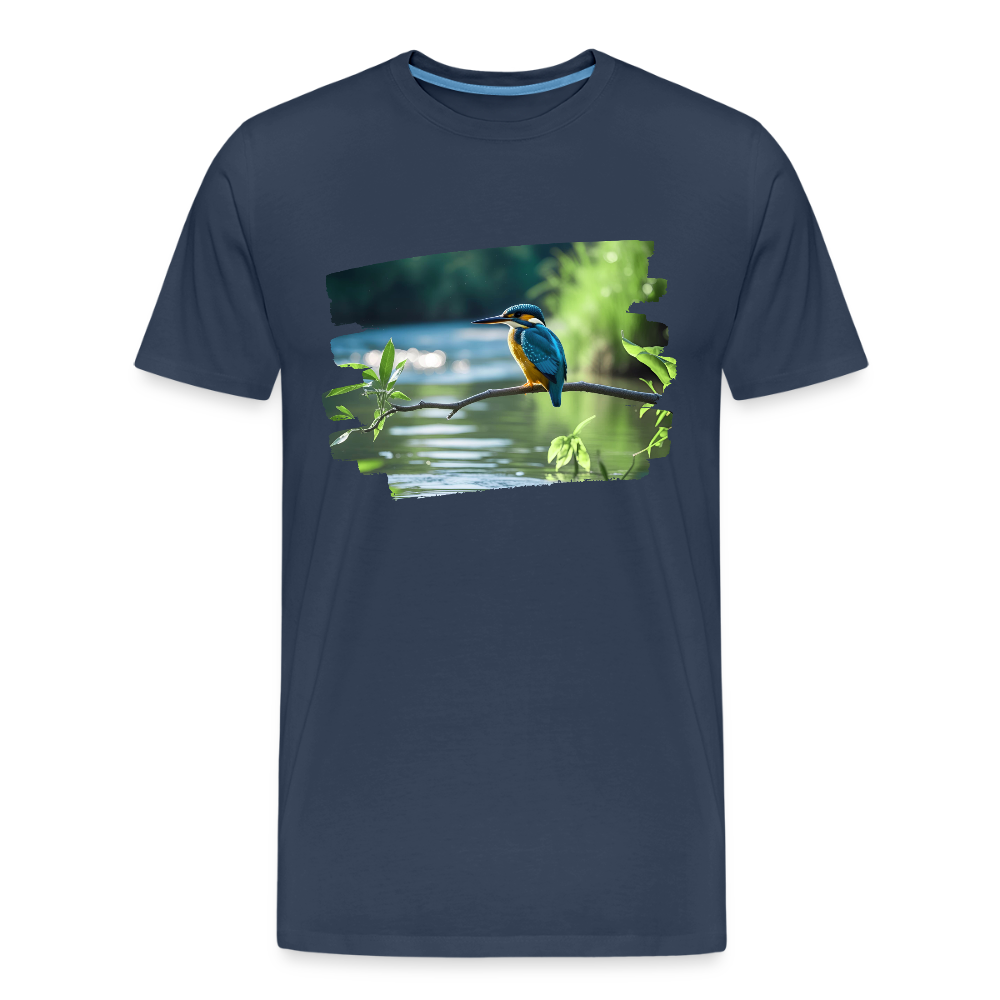 Männer Bio T-Shirt - Eisvogel - Navy