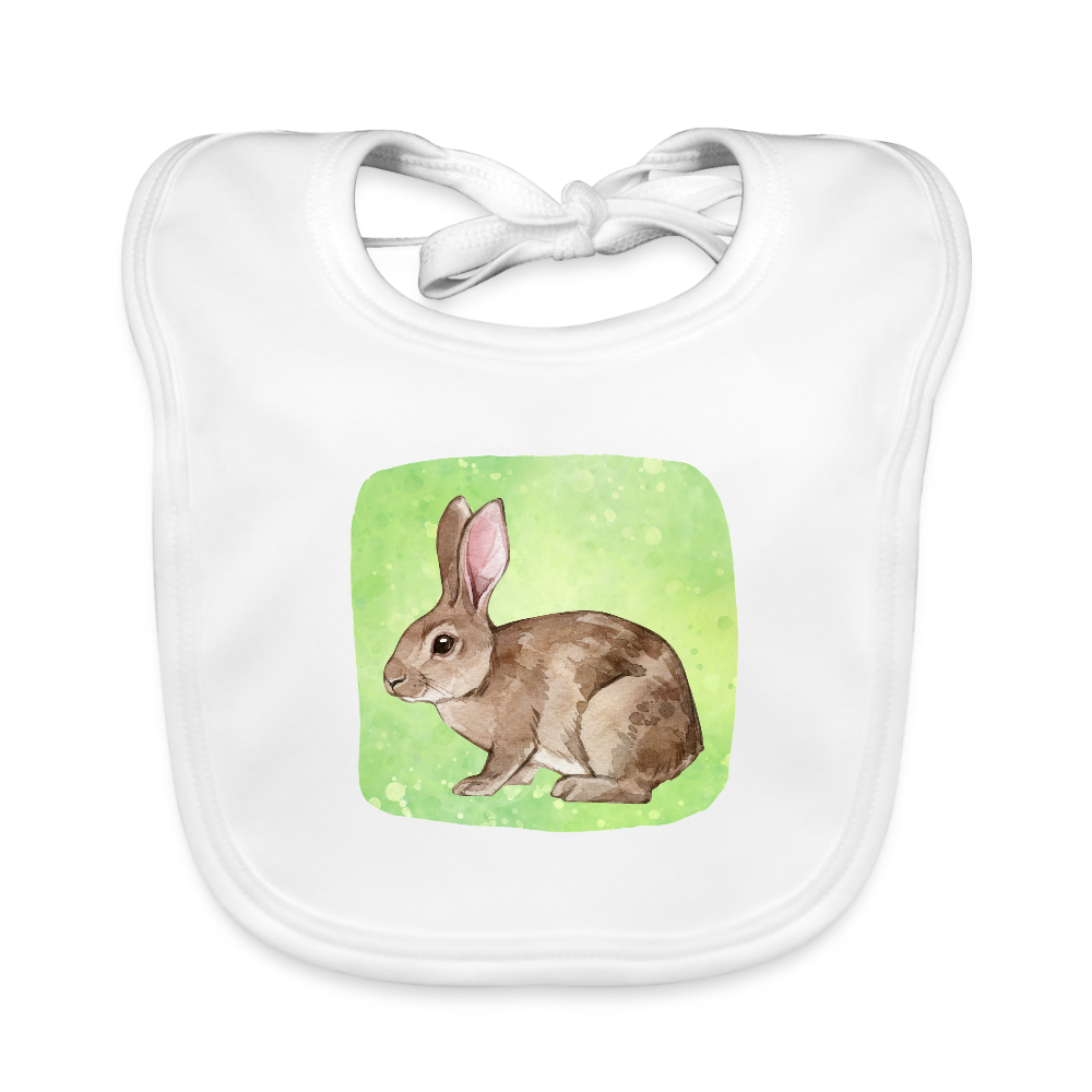 Baby Bio-Lätzchen - Baby Hase - Weiß