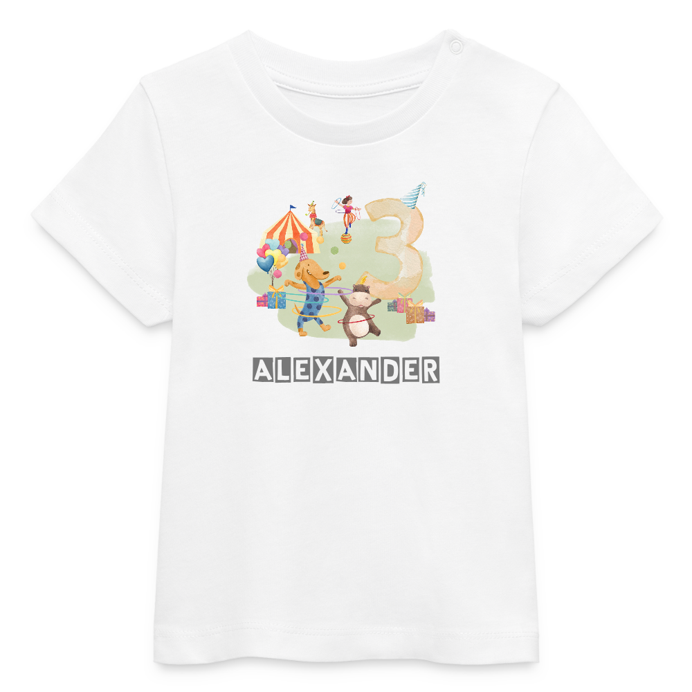 Baby Bio-T-Shirt - 3.Geburtstag - Weiß