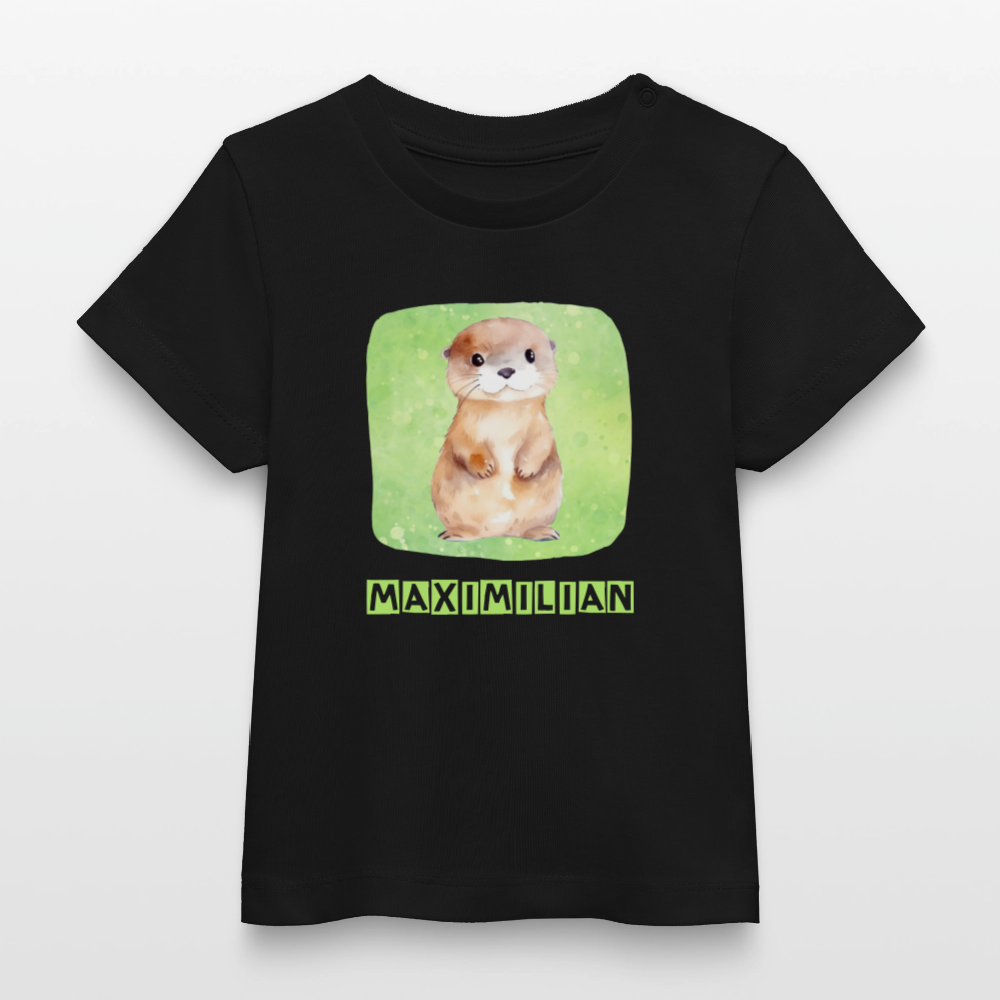 Bio-T-Shirt BABY Otter - Schwarz