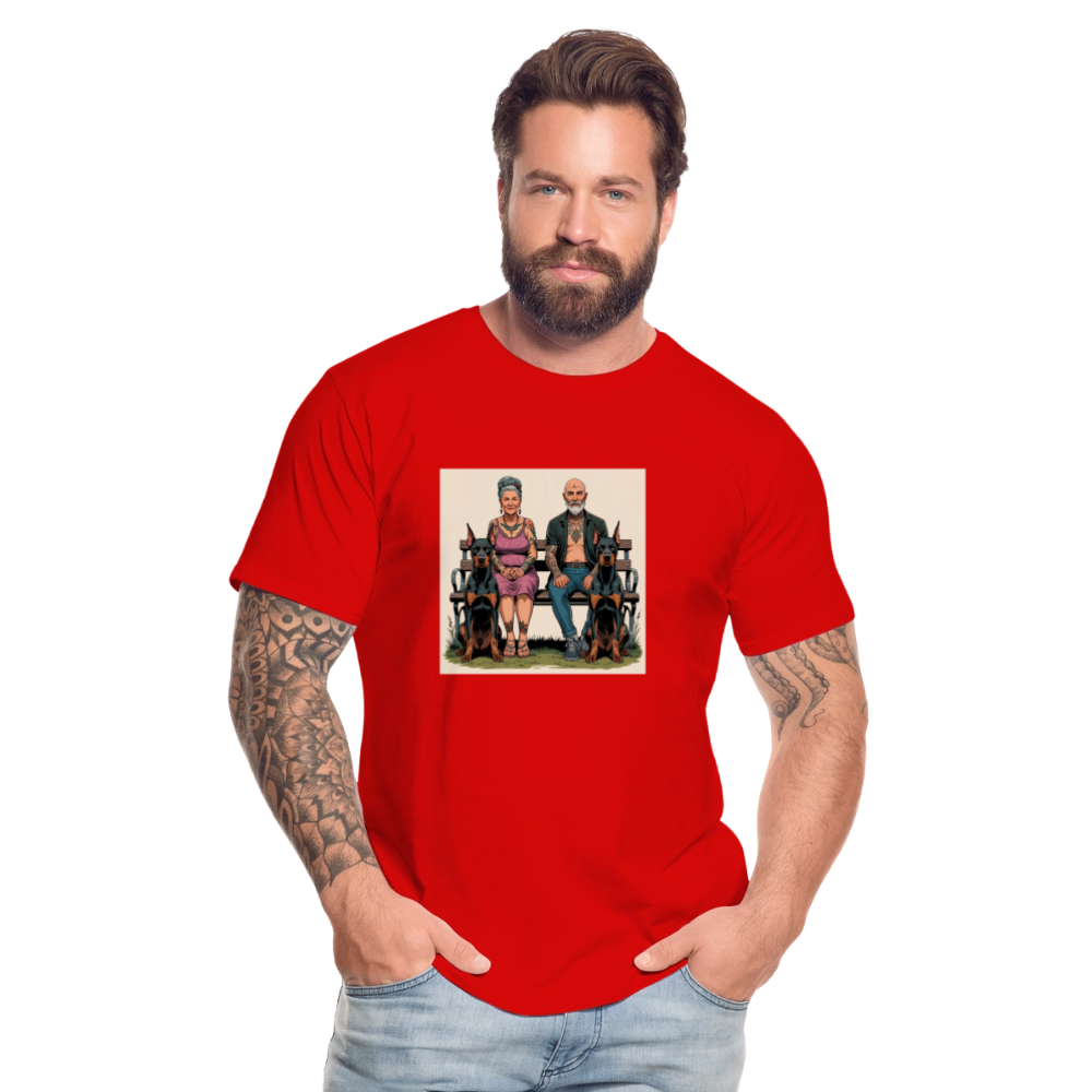 Männer Bio T-Shirt - Bank - Rot