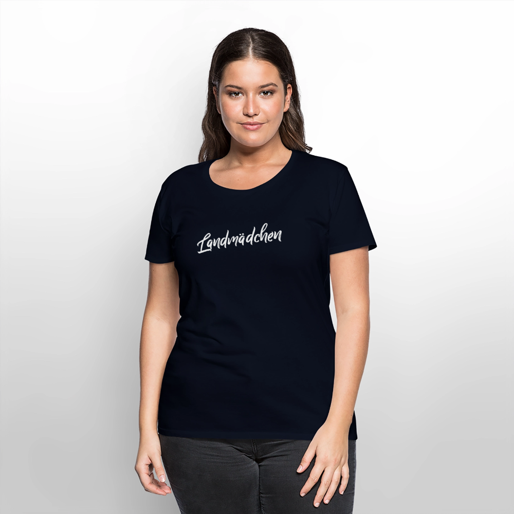 Frauen BIO T-Shirt - Landmädchen - Navy