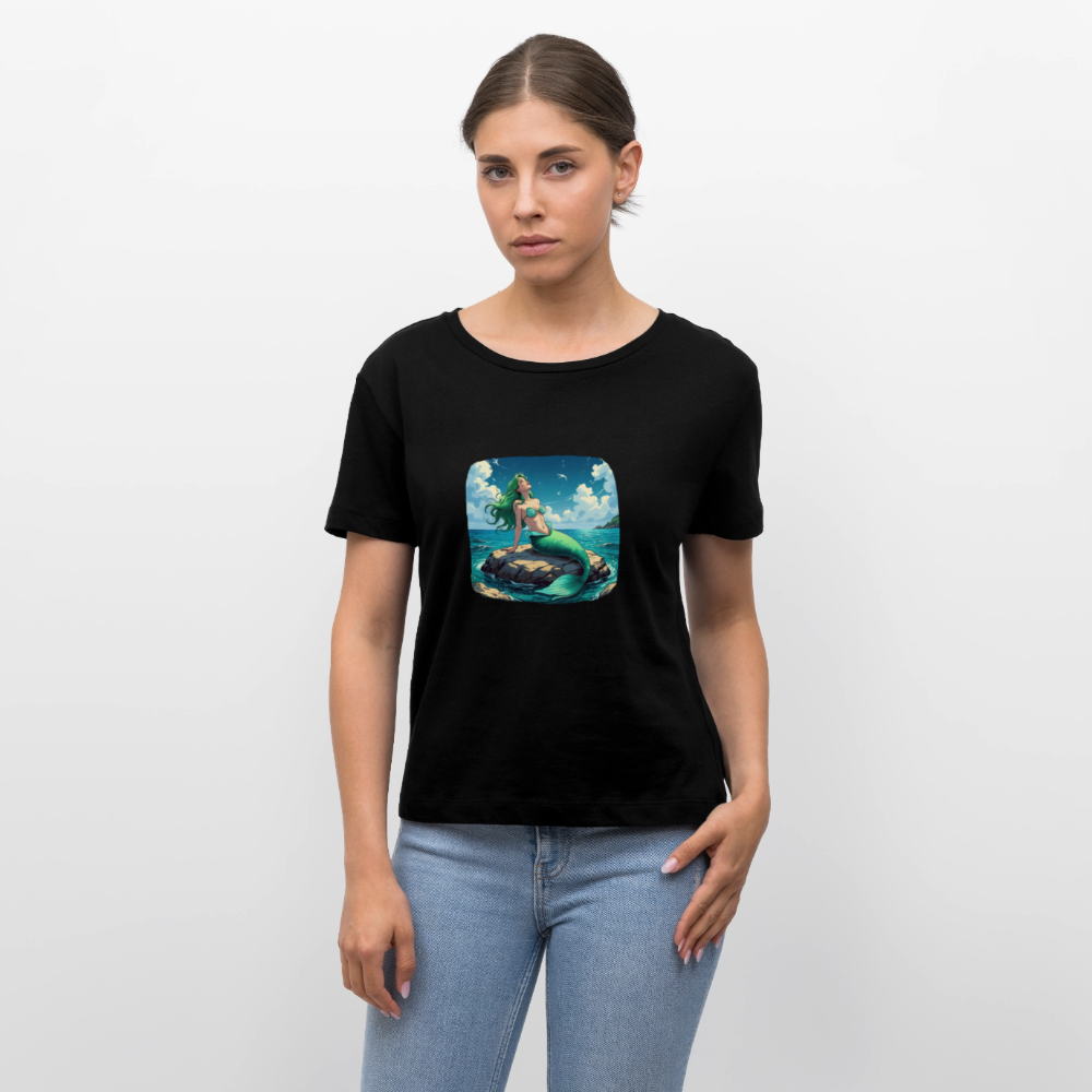 Frauen Bio-T-Shirt - Meerjungfrau - Schwarz