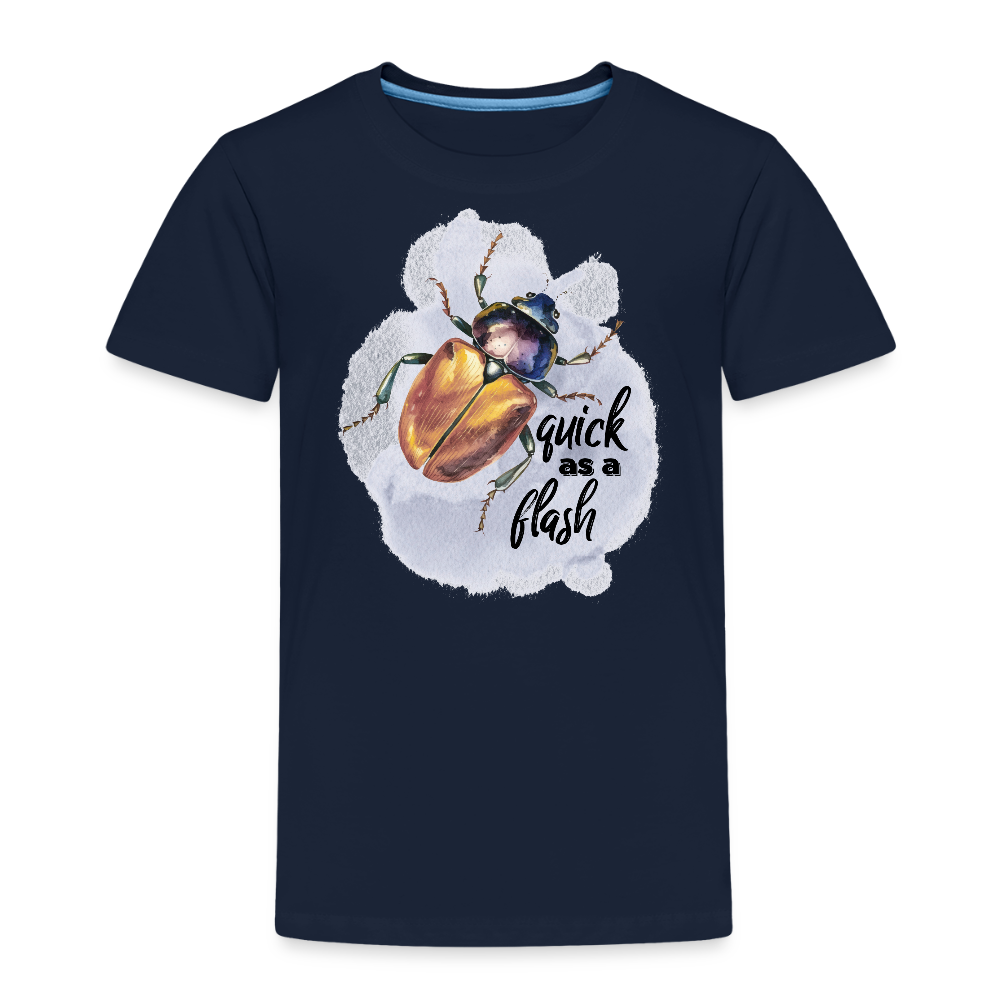 Kinder T-Shirt - quick as a flash - Navy