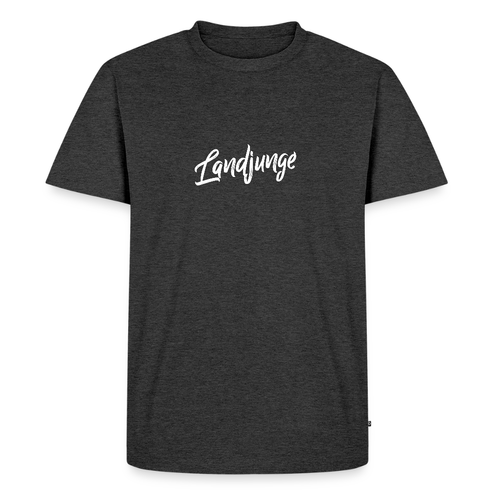 Männer BIO T-Shirt -Landjunge - Anthrazit meliert