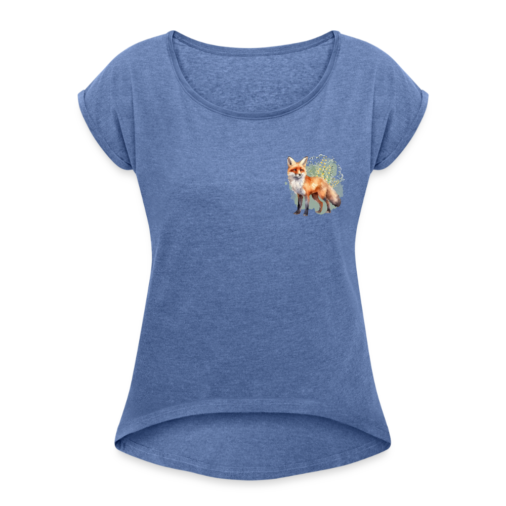 Frauen T-Shirt - Fuchs - Denim meliert