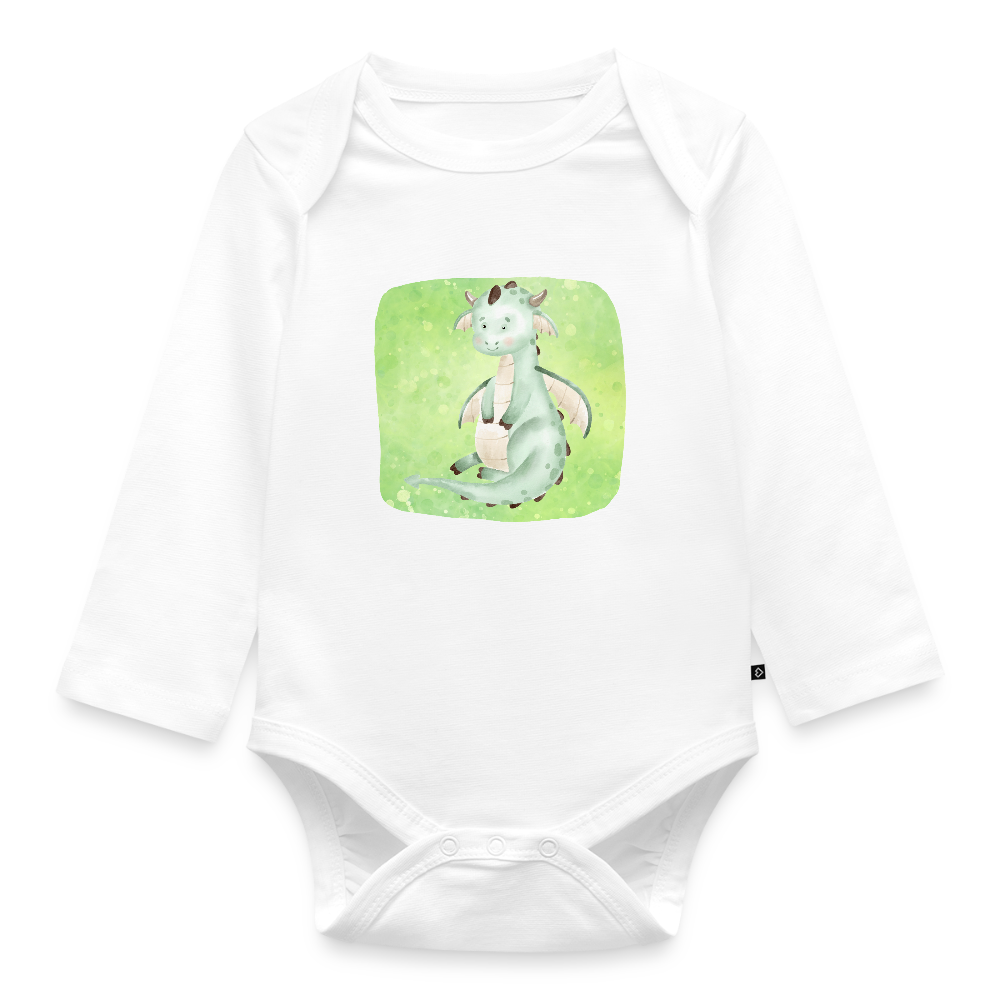 Langarmbody  - Baby Drache - Weiß