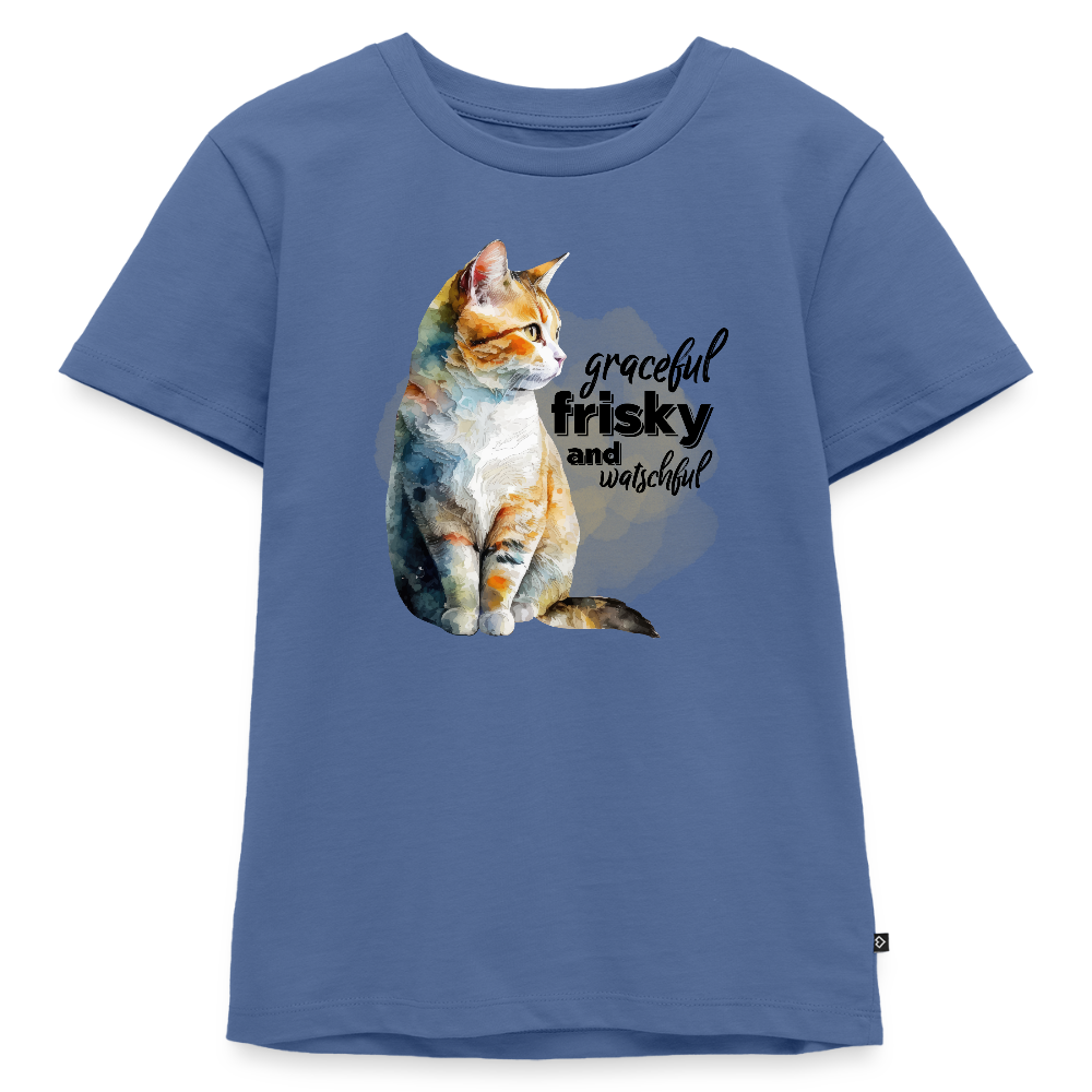 Kinder T-Shirt - graceful,frisky and watchful - Taubenblau