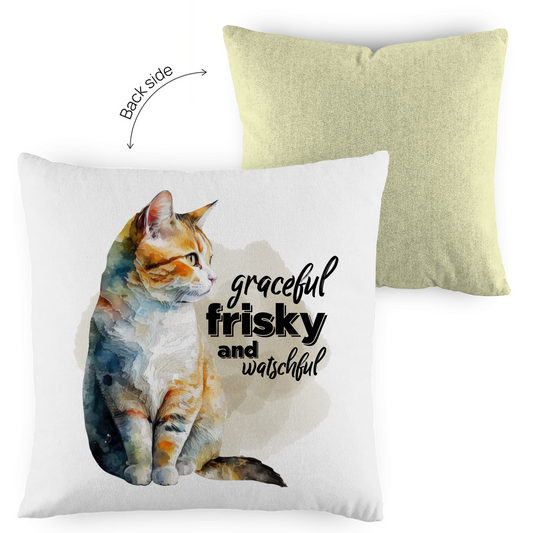 Kopfkissen zweifarbig Katze