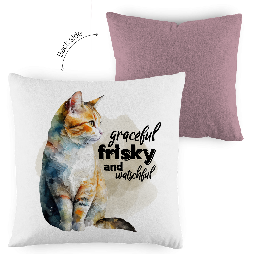 Kopfkissen zweifarbig Katze