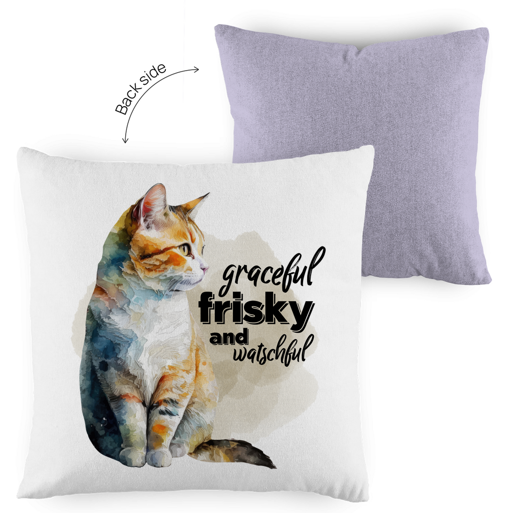 Kopfkissen zweifarbig Katze