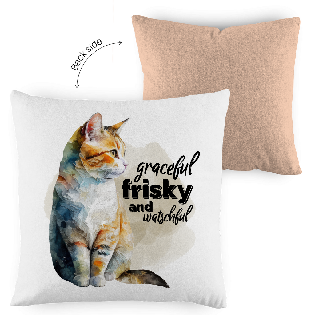 Kopfkissen zweifarbig Katze